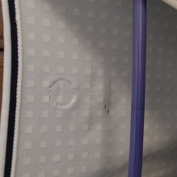 TORY BURCH ACTIVE WEAR TOP S/ SLEEVE SIZE L..BLUES N WHITE - Picture 2 of 4